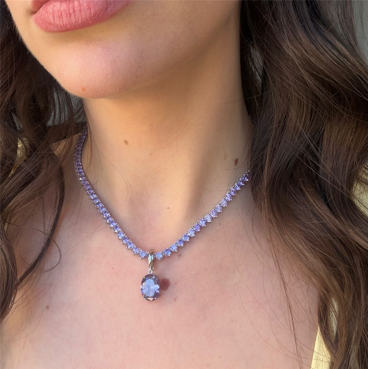 Pingente Oval Roxo Click