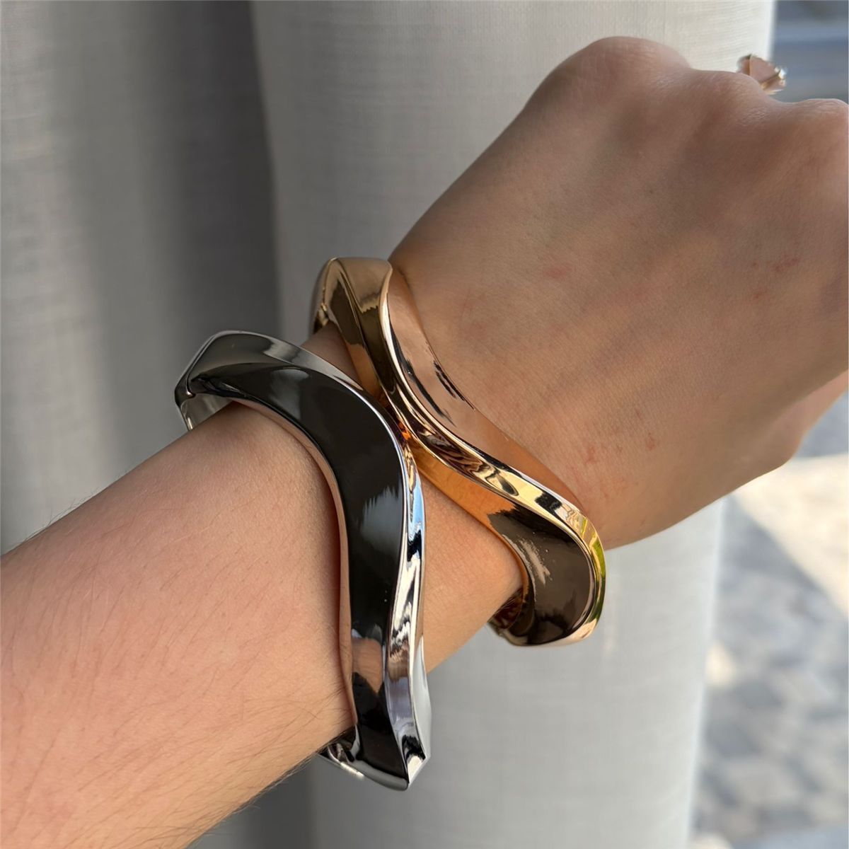 Bracelete Ondas Prata