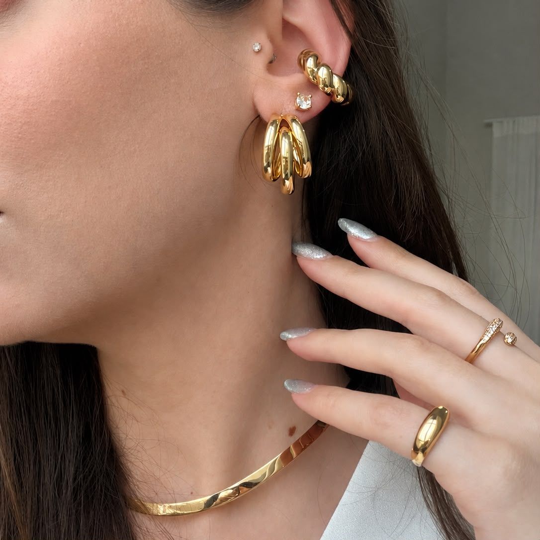 Piercing Fake Duna Grande Dourado