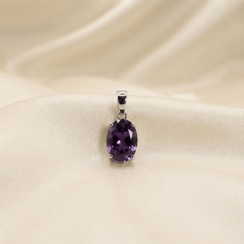 Pingente Oval Roxo Click